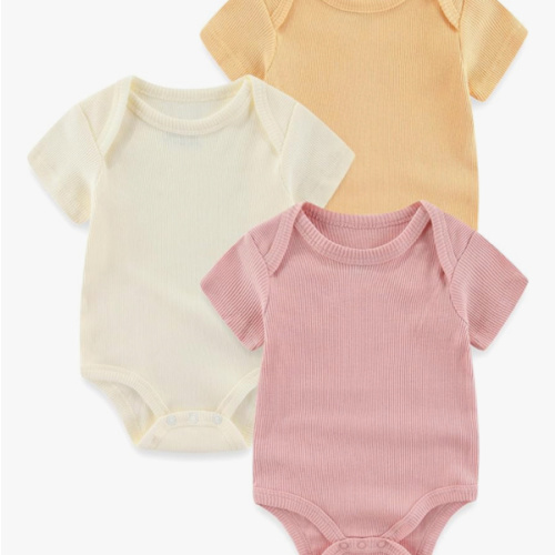 Newborn Baby Boy Girl Bodysuits Short Sleeve Summer Infant Clothes 0-12 Month