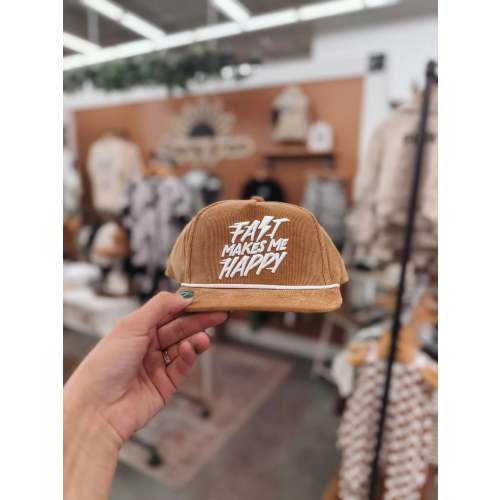 Fast Makes Me Happy Corded Snapback