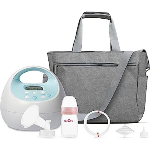 S1 Plus Premier Rechargeable Breast Pump with Grey Tote Premium Accessory Kit - 28 mm