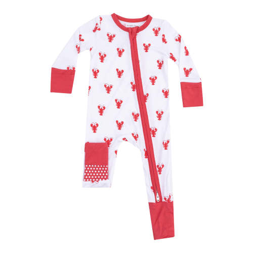 2-Way Zip Romper, Lobster