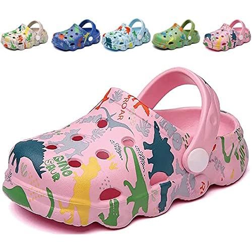 Kids Clogs Boys Girls Toddler Dinosaur Slip on Slide Garden Shoes Cartoon Beach Pool Kids Clog Sandals Slippers Water Clogs
