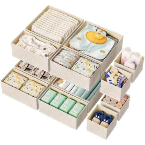 6 piece foldable drawer organizer