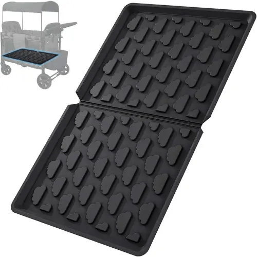 All Weather Mat for Wagon W4 Accessory - Compatible with Wonderfold Stroller Wagons W4, Silicone Floor Mat Protect Wagon W4 from Sand, Dirt, and Water