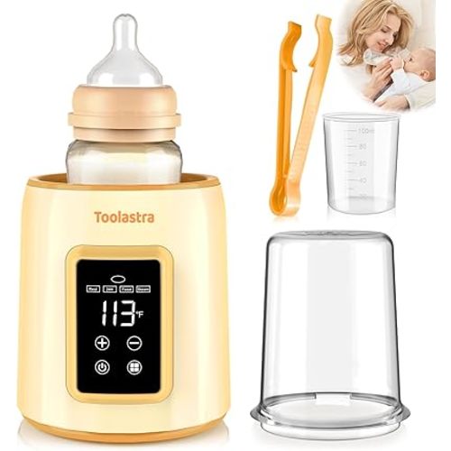 Bottle Warmer, Faster Heating Baby Milk Warmers for All Bottles with Accurate Temp Control Water Bath Tech and Auto Shut-Off, BPA-Free Multifunctional Bottle Warmer for Breastmilk and Formula