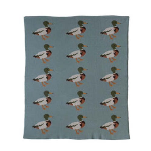 Duck Mallard Knit Gift Baby Blanket - Helmsie x CCO 2022 Blue River Lake