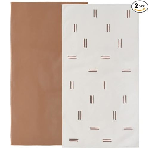 Owlowla Baby Diaper Changing Pad Portable Changing Mat Travel Changing Pad Liner for Baby and Small Toddler(Classic Brown&Brush Strokes)