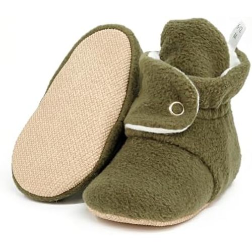 Ella Bonna Fleece Baby Booties, Warm Organic Infant Booties