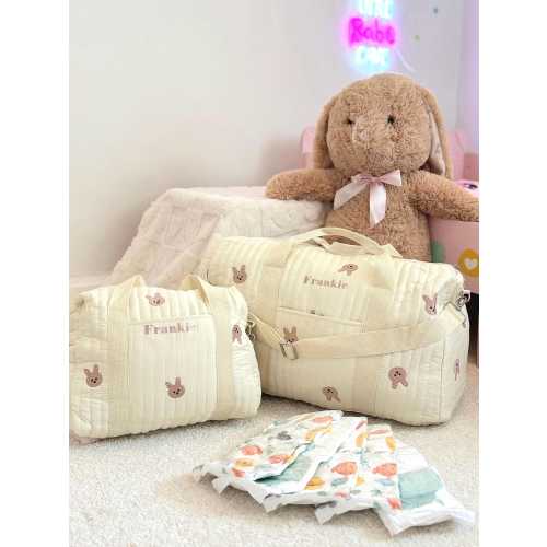 Matching Mama & Baby Bag | Newborn Hospital Organiser | Nursery Bag |  Weekend Bag | Pregnancy Bag | Birth Bag | Pregnancy | Mother’s Day
