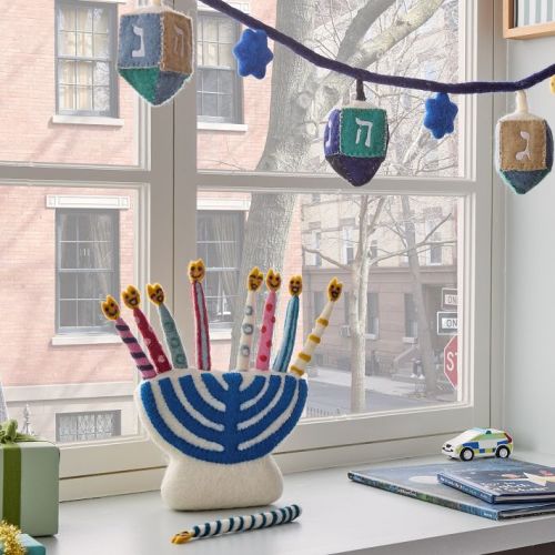 Felted Menorah