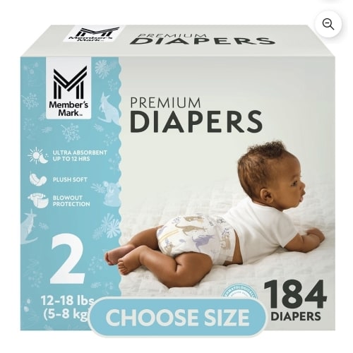 Member's Mark Premium Baby Diapers, Sizes Newborn - 8 - Samsclub.com