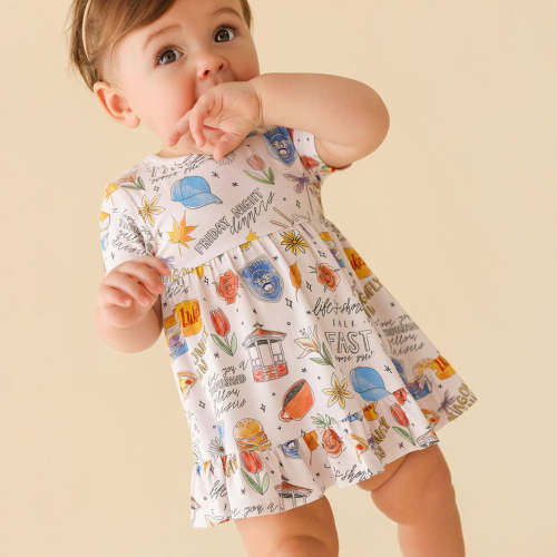 Gilmore Girls Ruffled Twirl Bodysuit Dress