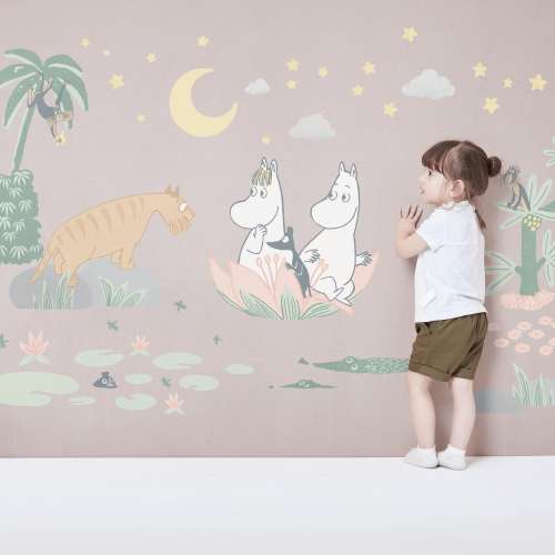 Moomin Jungle Adventure Wall Decals: Plastic-Free Paper Stickers