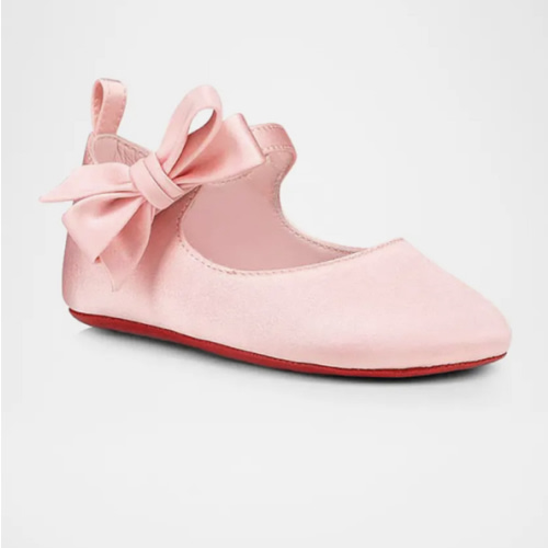 Girl's Lou Babe Satin Bow Ballet Flats, Baby