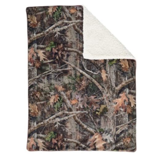 Bass Pro Shops TrueTimber Camo Printed Sherpa-Lined Baby Blanket