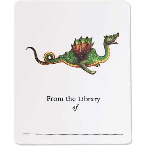 Nancy Nikko Bookplate with Dragon Illustration