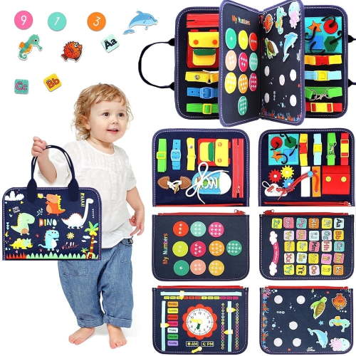 Learning Toys for 1 2 3 4 Years Old,Montessori Busy Board Toy for Toddlers 1-3,Learning Toddler Toys Age 1 2 3