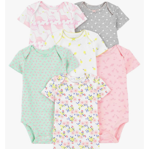 Simple Joys by Carter's Baby-Girls 6-Pack Short-Sleeve Bodysuit