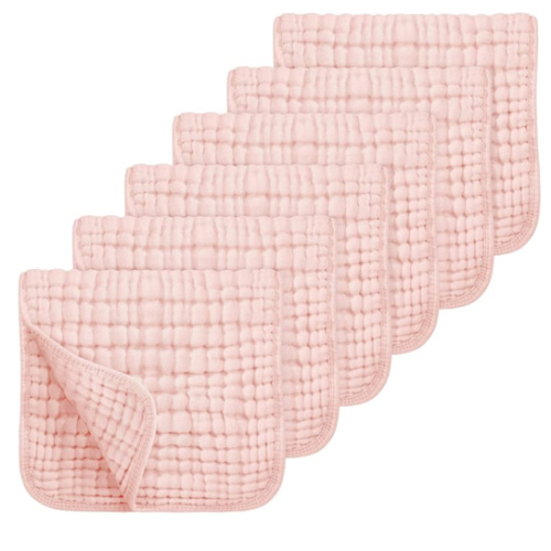 Amazon.com: Looxii Muslin Burp Cloths 100% Cotton Muslin Cloths Large 20''x10'' Extra Soft and Absorbent 6 Pack Baby Burping Cloth for Boys and Girls Shell Pink : Baby
