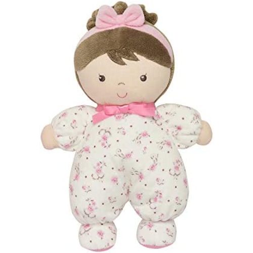 Little Me Plush Baby Doll with Rattle, Jackie (Pink Vintage Rose, 9 inch)