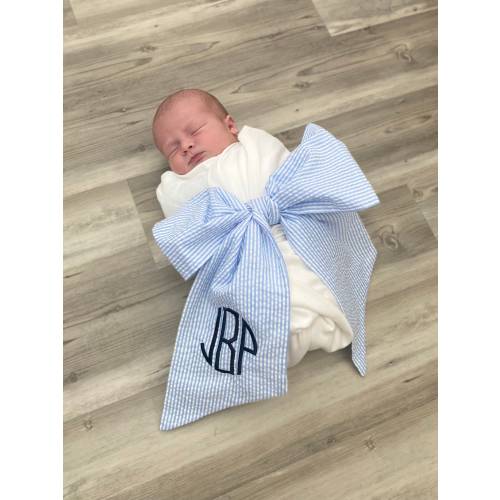 Pink and Blue Newborn Swaddle Bow Wraps