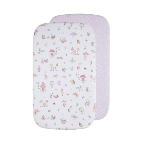 Living Textiles Cradle Fitted Sheet Whimsical Wonderland