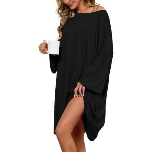 Rigeri Plus Size Moo Moos for Women Muumuu Nightgowns with Pocket Fit S-5XL