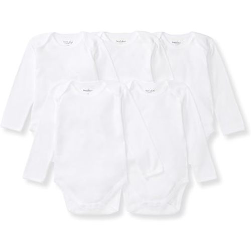 Burt's Bees Baby Unisex Bodysuits, Short Sleeve Organic Sleepwear, 5-Pack
