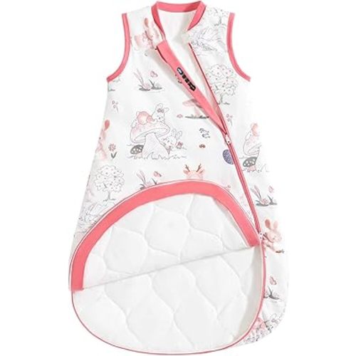 1.0 Tog 2.5 Tog Baby Sleep Sack, Unisex Cotton Toddler Sleeping Sack for Babies, 2-Way Zipper Baby Wearable Blanket