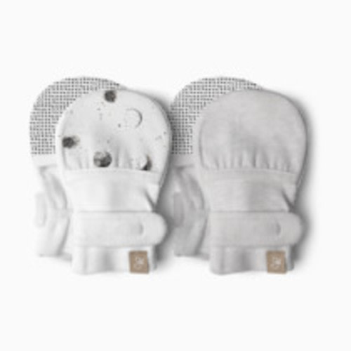 Goumi Kids Stay-On Baby Mitts (2 pack) - Many Moons + Storm Grey, 0-3 M