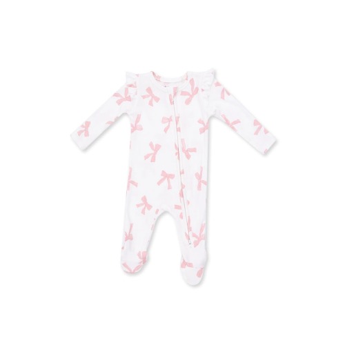 Kids' Pretty Bows Two-Way Ruffle Footie