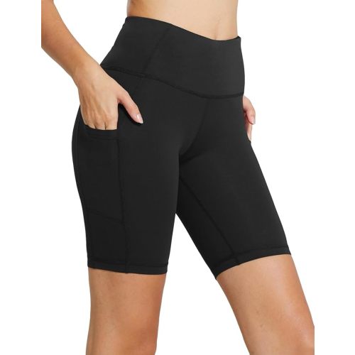 baleaf Women's 8"/ 5"/ 3" Biker Shorts High Waist Yoga Workout Gym Running Volleyball Spandex Shorts with Pockets