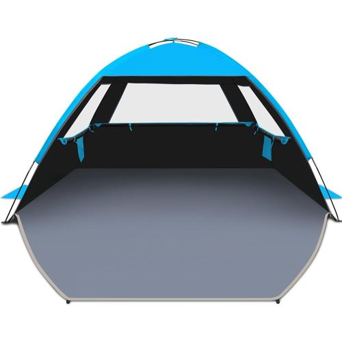 Venustas Beach Tent Sun Shelter for 3-10 Person, UPF 50+ UV Protection Canopy, Lightweight and Easy Setup Cabana, Portable Beach Shade