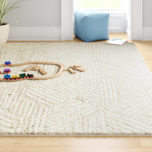 The Twillery Co.® Rehoboth Geometric Machine Woven Polyester Area Rug in Beige/Cream & Reviews | Wayfair