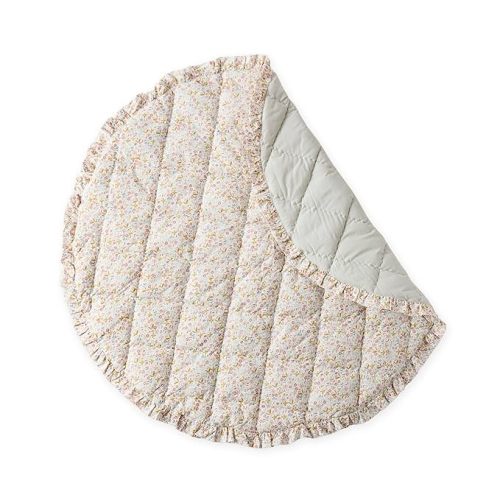 Pehr Baby Play Mat, Floret | Ultra-Soft Quilted 100% Cotton Exterior with Plush Polyester Fiberfill | for Tummy & Playtime | 40” Diameter
