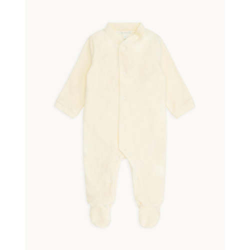 Velour Angel Wing Sleepsuit in Gold & Cream | Over The Moon