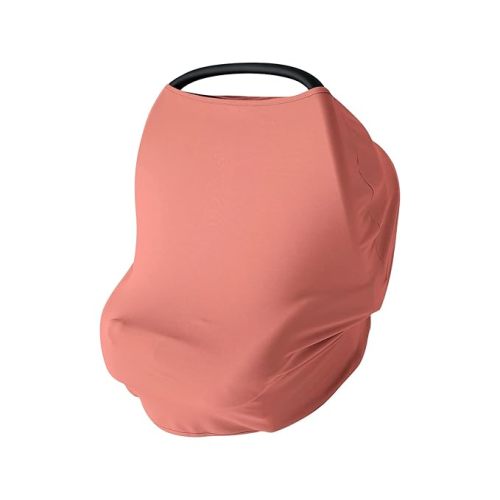PurComfy Baby Car Seat Cover, Supersoft Bamboo Viscose Carseat Cover for Infant Boys & Girls, Breathable Multi-Use Breastfeeding Covers, Canopy for Carrier, Stroller, Shopping Cart & High Chair