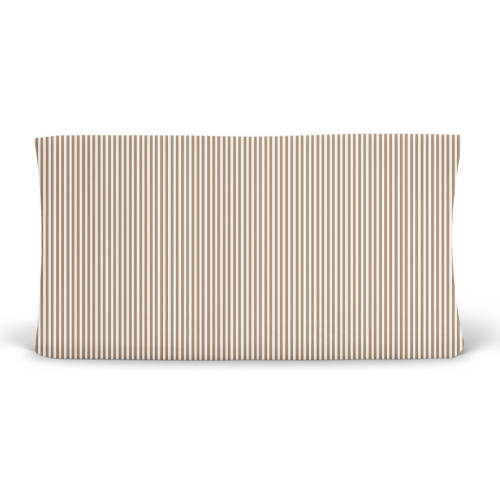 Mocha Stripes Changing Pad Cover