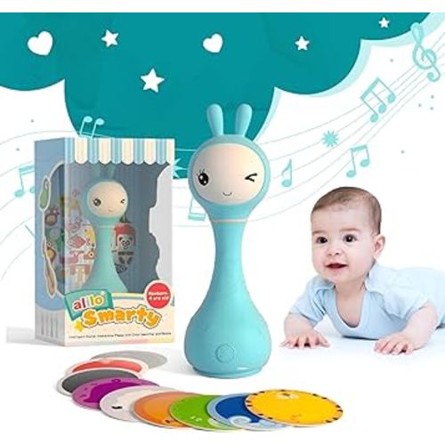 Alilo Bunny Baby Toy for 6-24 Months, Musical Educational Toys with Teether for Boys Girls, Kids Toddler Interactive Learning Color Recognition Toy, Best Presents for 1 Year Old