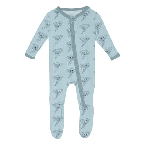 KicKee Baby & Toddler Zipper Footie – Ultra-Soft Viscose from Bamboo Pajamas with Flip Paws & Grips