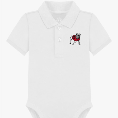 Creative Knitwear College Baby Polo Bodysuit Solid - Team Logo, Multiple Colors, for Boys & Girls (0-12 Months)