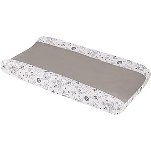 Disney Monsters, Inc. Cutest Little Monster Gray, and White Contoured Changing Pad Cover