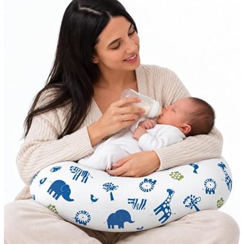 Jolly Jumper Nursing Pillow - Made in Canada - Navy Jungle