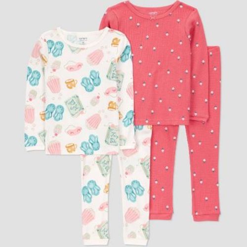 Carter's Just One You® Toddler Girls' 4pc Cotton Long Sleeve Pajama Set