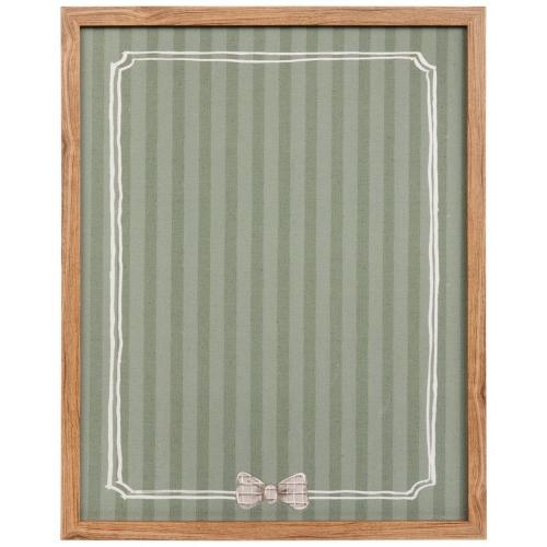 Gray Bow Tie & Green Striped Memo Board