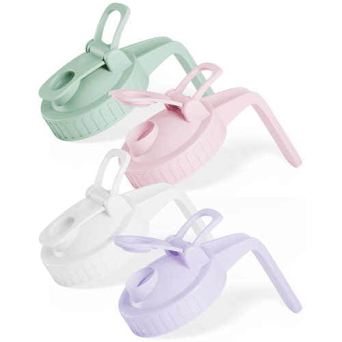 VA1KENE, Wide Mouth Mason Jar Pour Spout Lid with Handle 4 Pack