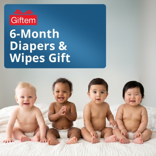 Giftem > Diapers & Wipes Gifts > 6-Month Diapers & Wipes Gift