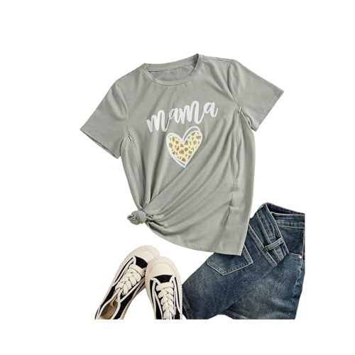 Women Maternity Nursing Shirt Leopard Heart Friendly Zip Breastfeeding Tops | Nursing Shirts for breastfeeding Cute Leopard Heart Graphic Tees Funny Mama Friendly Zip Hidden Maternity Breastfeeding Tops