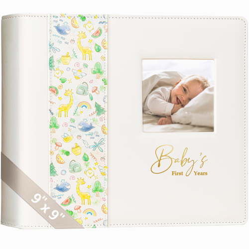 Leather-Bound Baby Memory Book, Baby Shower Gift