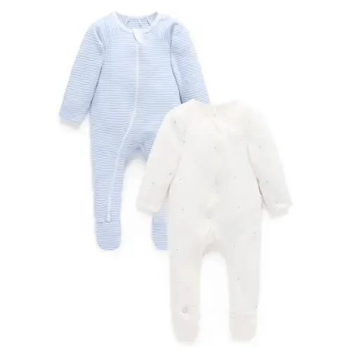 Blue Bear 2 Pack Zip Growsuit (0-3 months size)