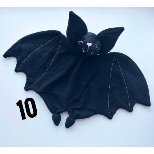Organic Cotton Muslin Bat Lovey